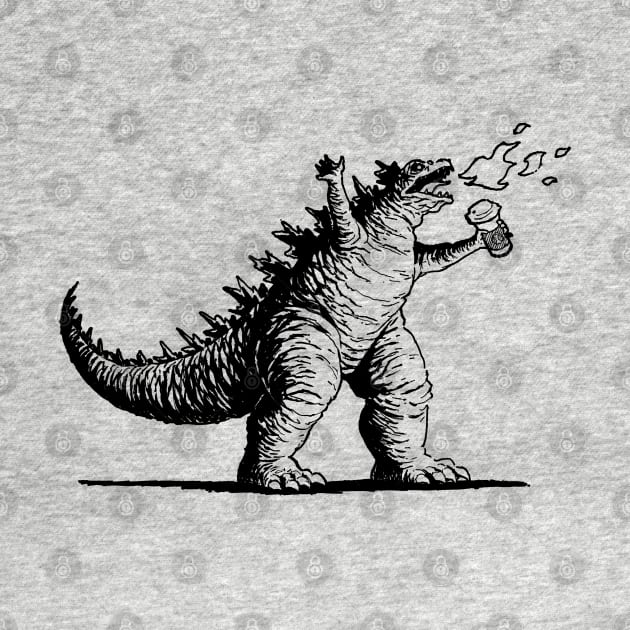 Coffee Godzilla by JimBryson